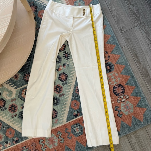 Classiques Entier Pants - White dress pants/trousers, long, straight fit. Size 10•••